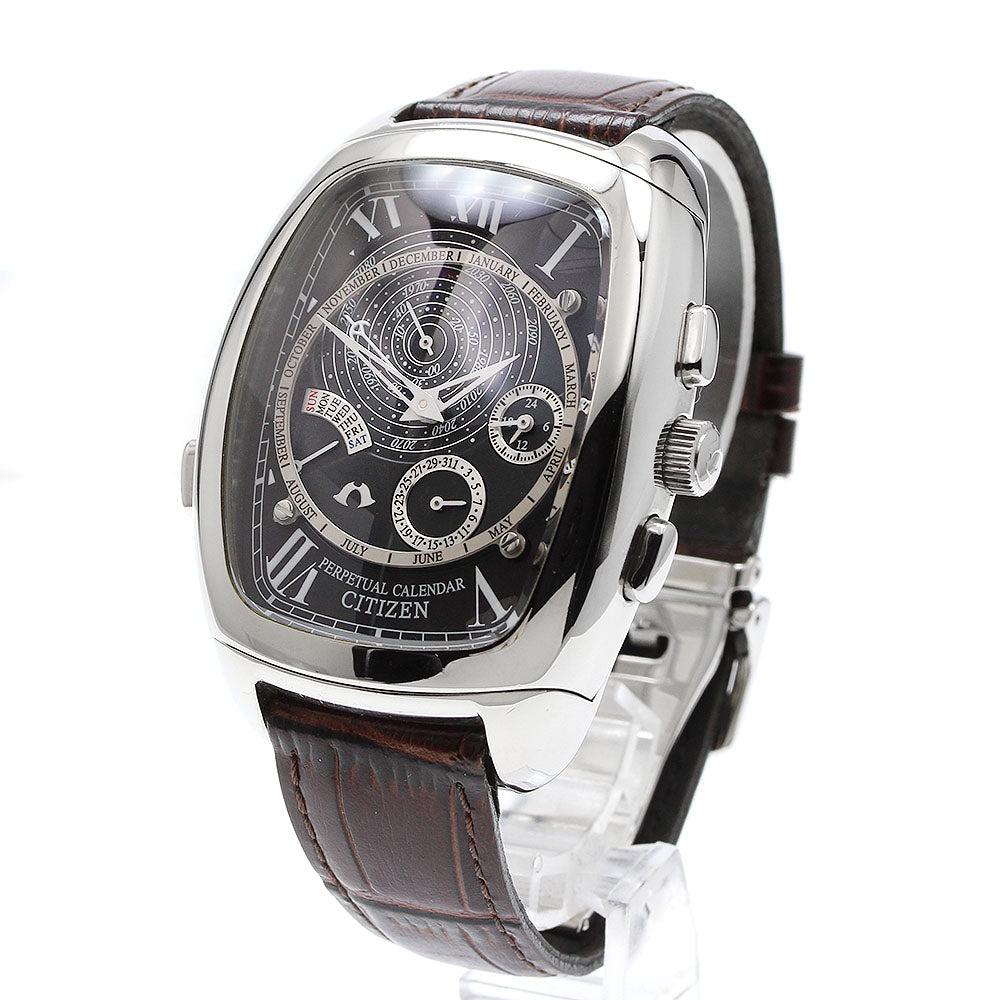 CITIZEN Campanola 6702-H27368/CTU57-0681 Perpetual calendar black Dial Quartz Men's Watch_916217