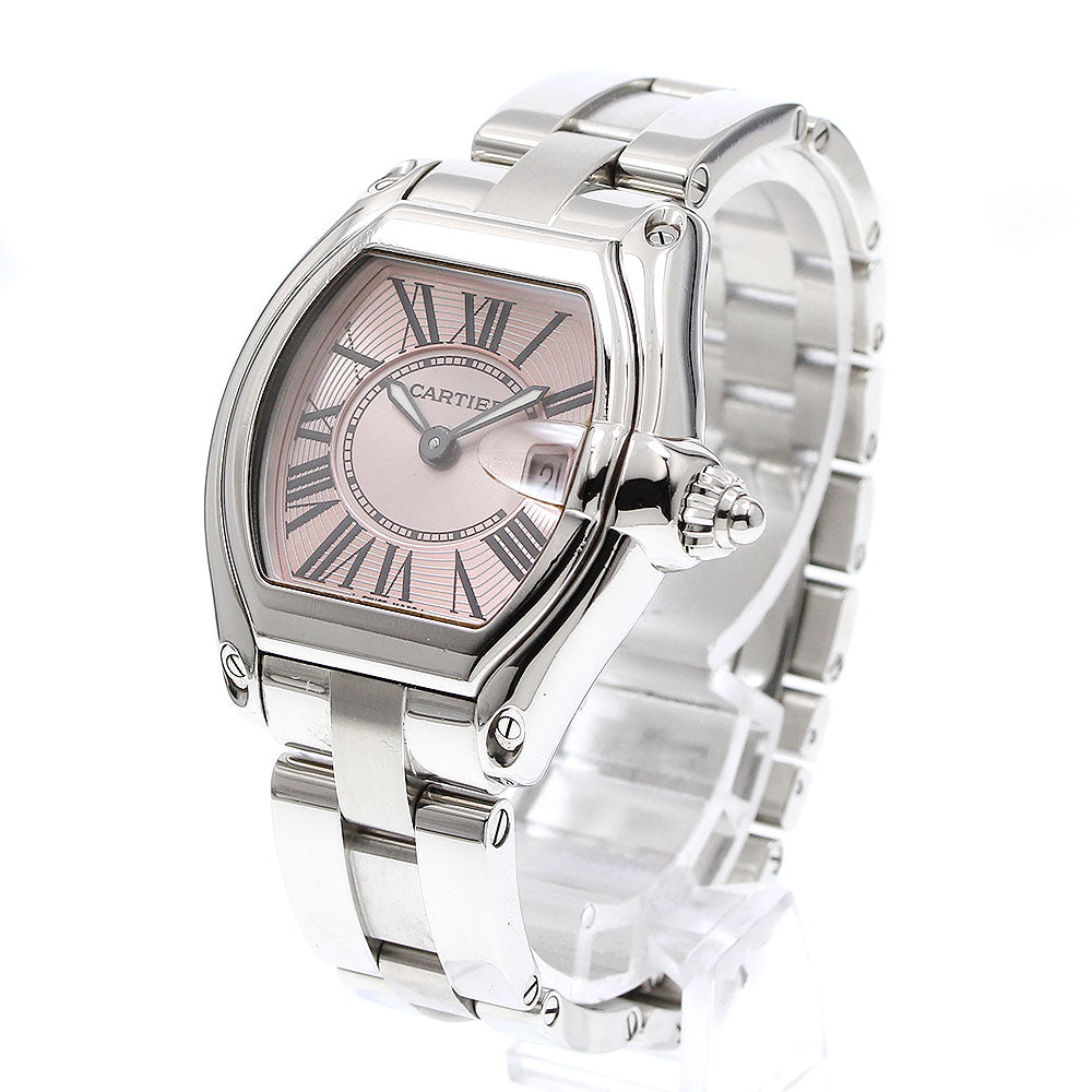 CARTIER Roadster SM W62017V3 Date pink Dial Quartz Ladies Watch_916228