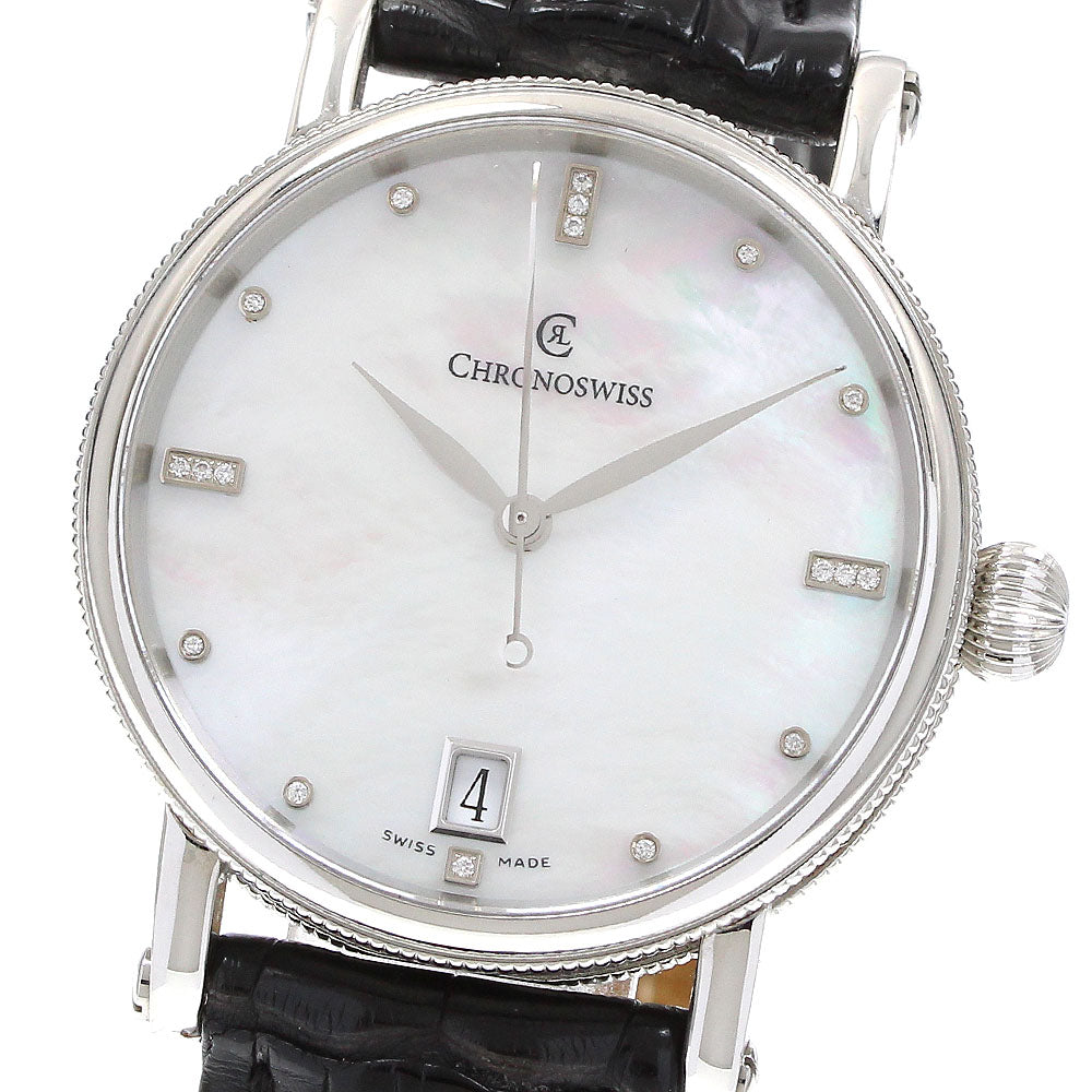 Chronoswiss Sirius Medium CH8923 Date White shell Dial Automatic Boy's Watch_916254
