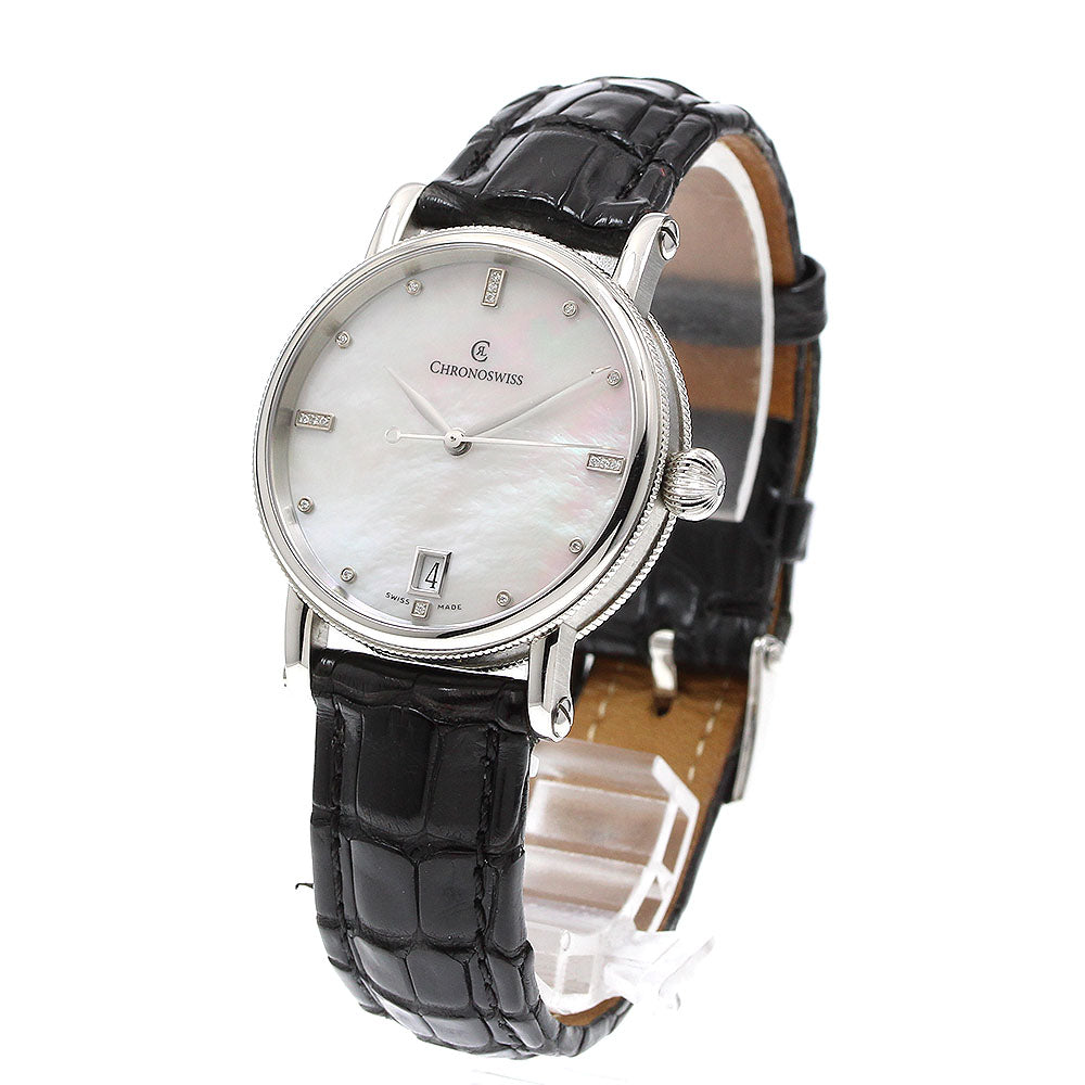 Chronoswiss Sirius Medium CH8923 Date White shell Dial Automatic Boy's Watch_916254