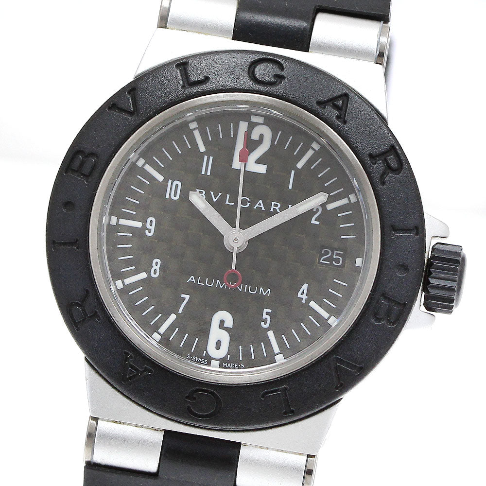 BVLGARI aluminum AL29TA Date black Dial Quartz Ladies Watch_916260