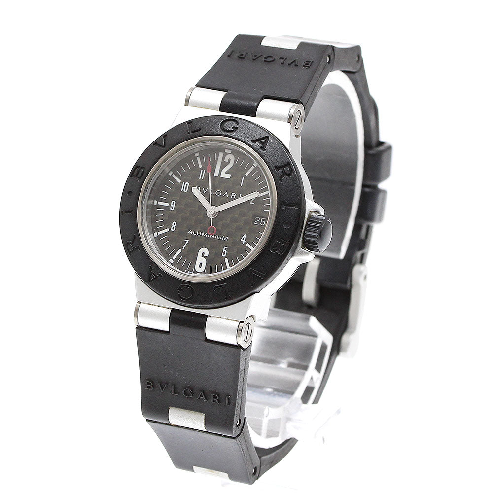 BVLGARI aluminum AL29TA Date black Dial Quartz Ladies Watch_916260
