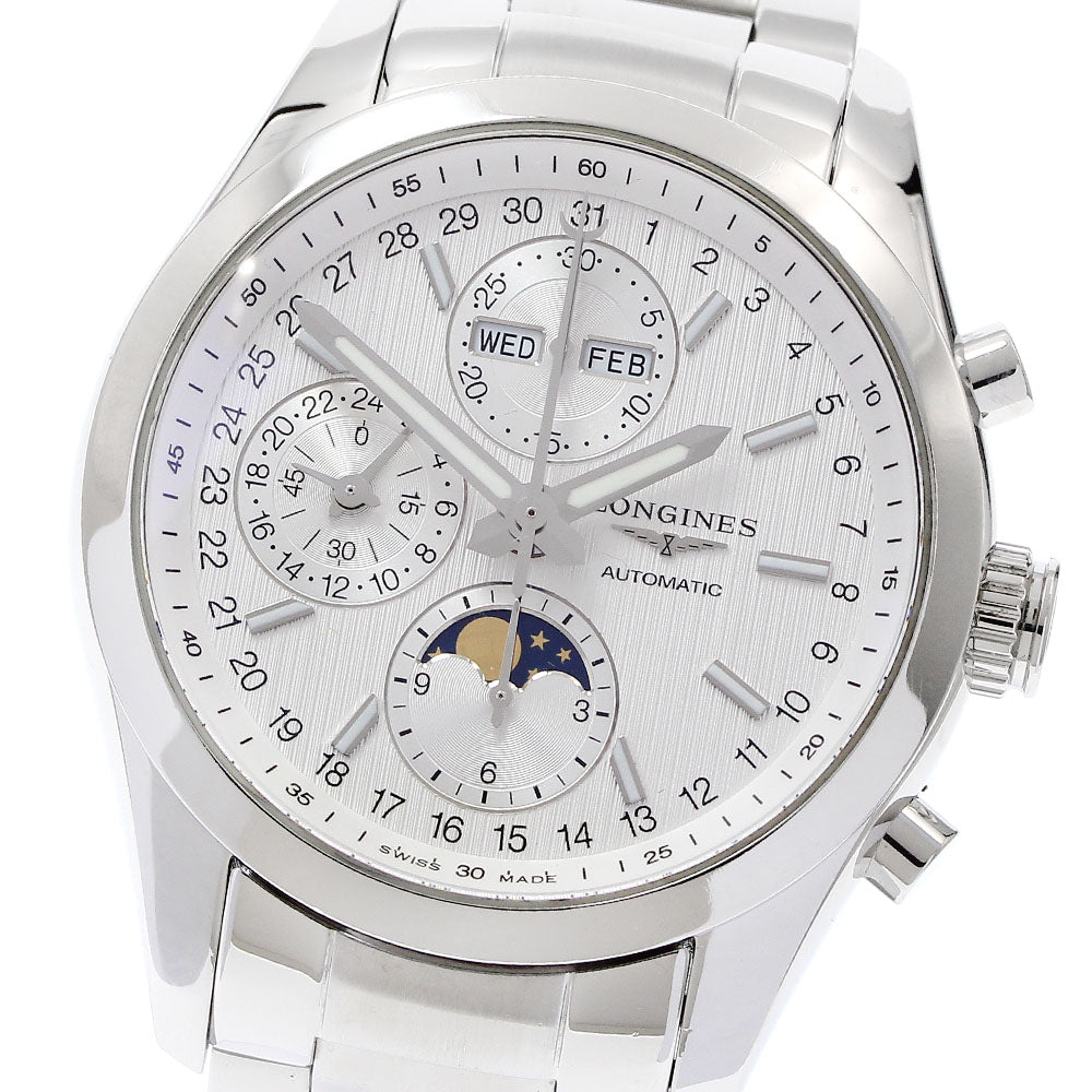 LONGINES Conquest Classic L2.798.4 Chronograph Silver Dial AT Men's_916264