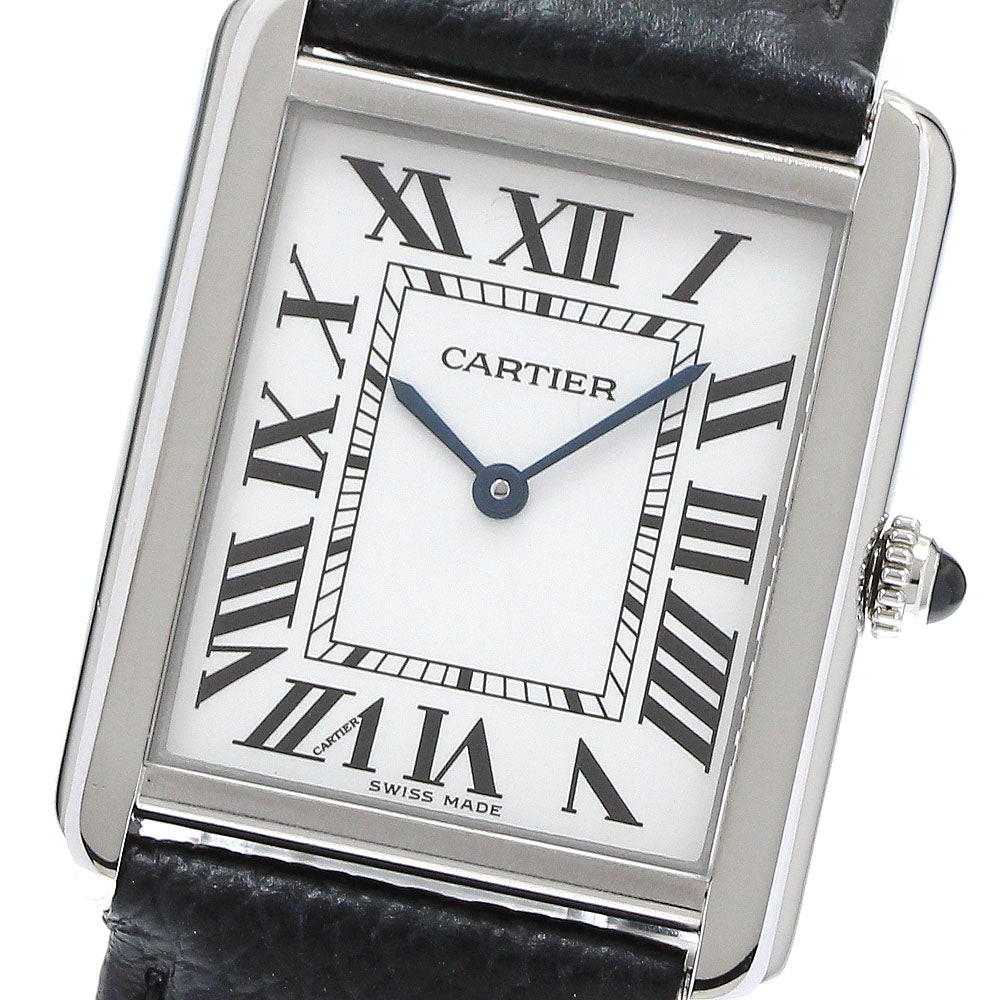 CARTIER Tank solo LM WSTA0028 Silver Dial Quartz Men's Watch_916268