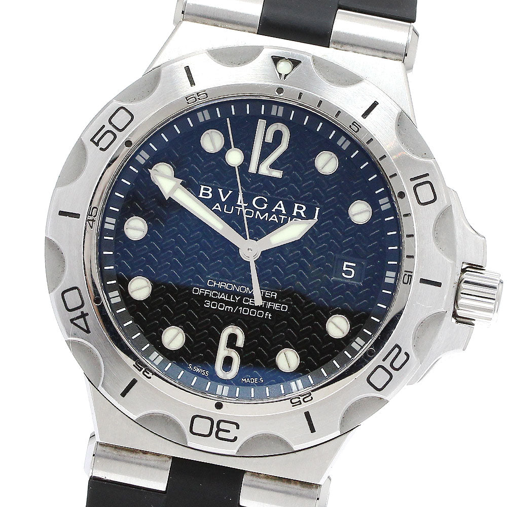 BVLGARI Diagono Scuba Aqua DP42SSD Date black Dial Automatic Men's Watch_916275