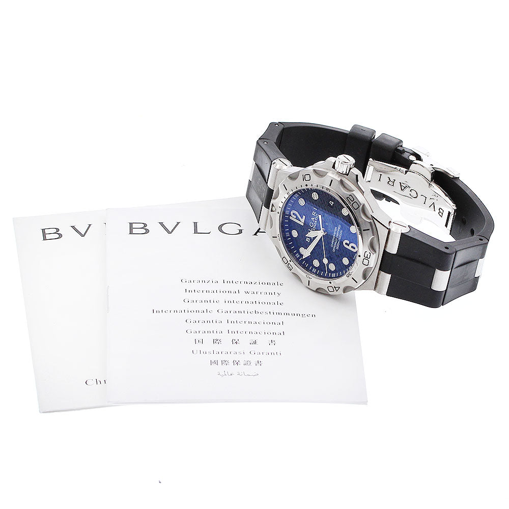 BVLGARI Diagono Scuba Aqua DP42SSD Date black Dial Automatic Men's Watch_916275