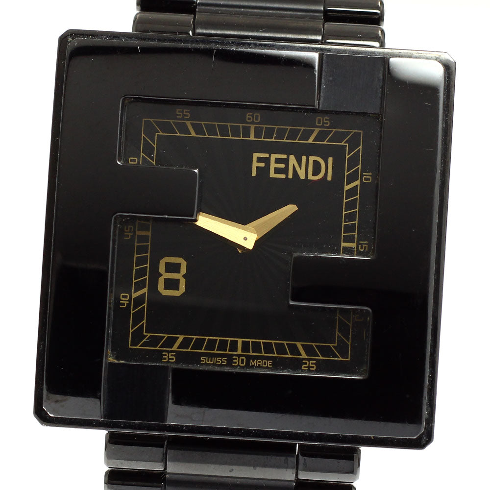 FENDI Fendimania Bracelet black Dial Quartz Men's Watch_916280