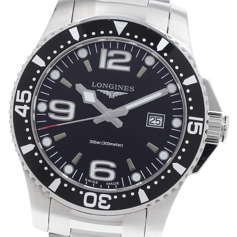 LONGINES Hydro Conquest L3.730.4 Date Black Dial Quartz Men's Watch_916291