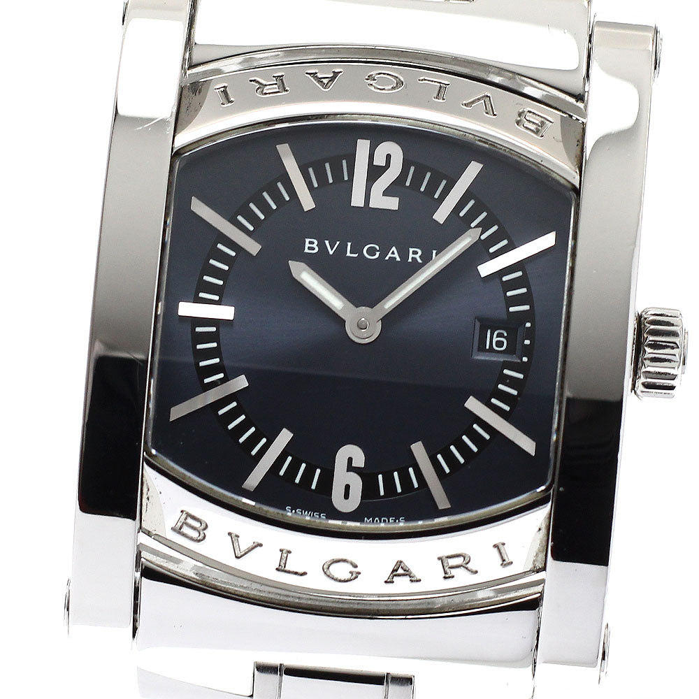 BVLGARI Assioma AA39S Date Dark gray Dial Quartz Boy's Watch_916293
