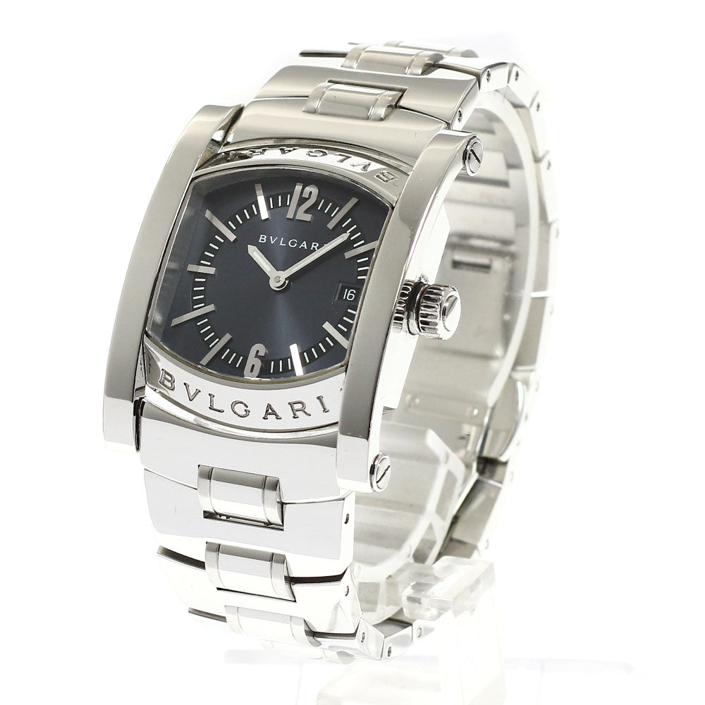 BVLGARI Assioma AA39S Date Dark gray Dial Quartz Boy's Watch_916293