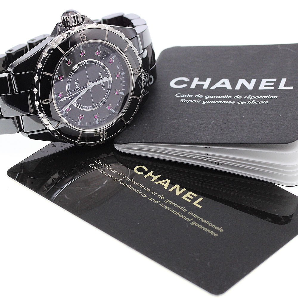 CHANEL J12 12P Ruby H1635 Black ceramic black Dial Automatic Men's Watch_916296