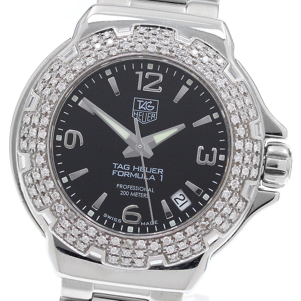 TAG HEUER Formula 1 WAC1214-0 diamond bezel date black Dial Quartz Ladies_916301