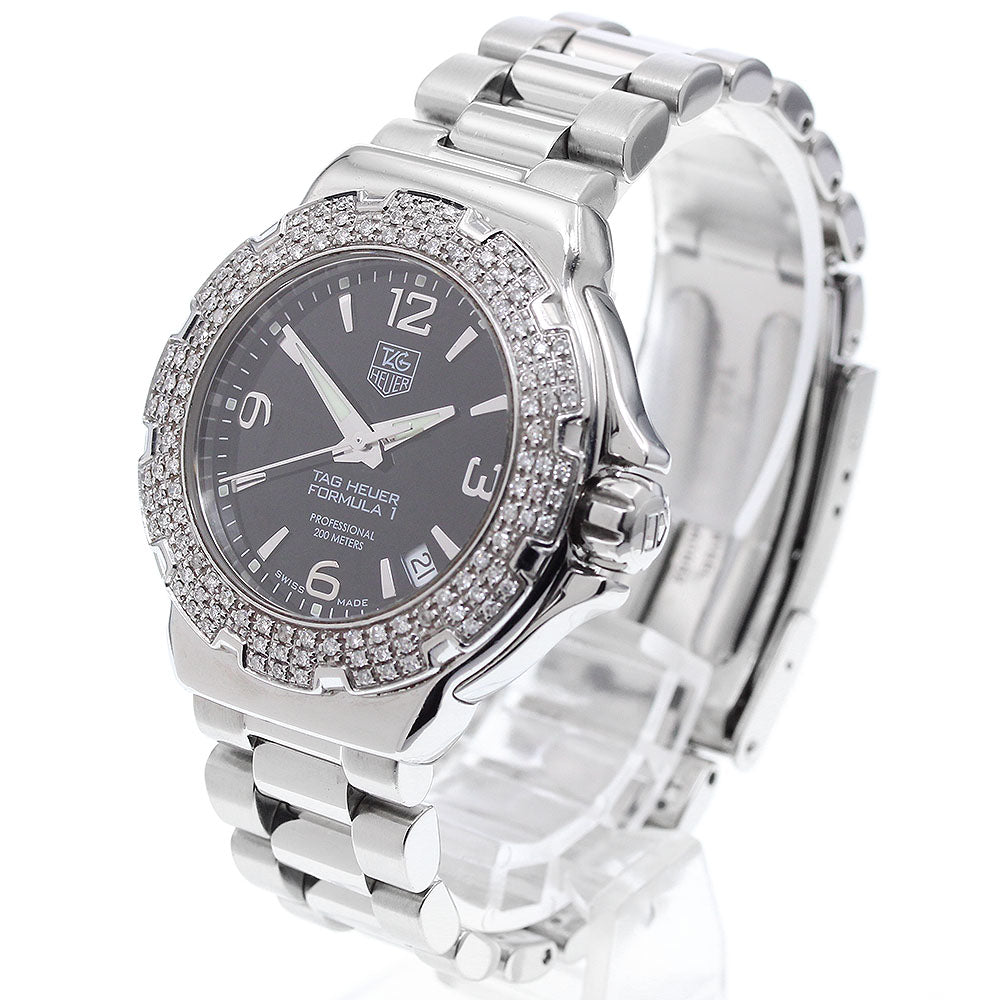 TAG HEUER Formula 1 WAC1214-0 diamond bezel date black Dial Quartz Ladies_916301