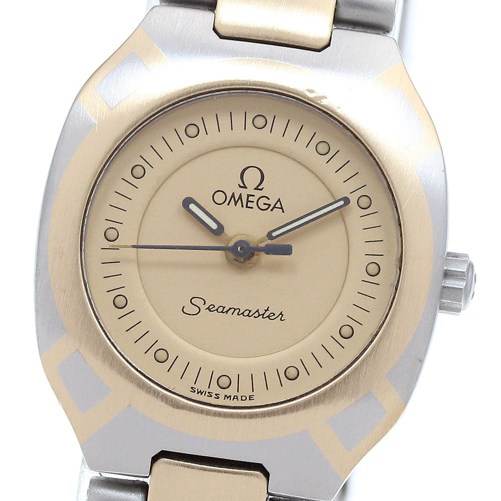 OMEGA Seamaster Polaris gold Dial Quartz Ladies Watch_916307