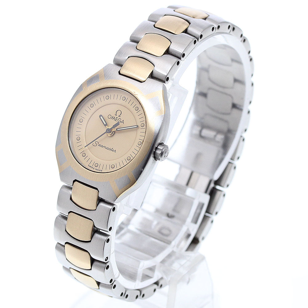 OMEGA Seamaster Polaris gold Dial Quartz Ladies Watch_916307