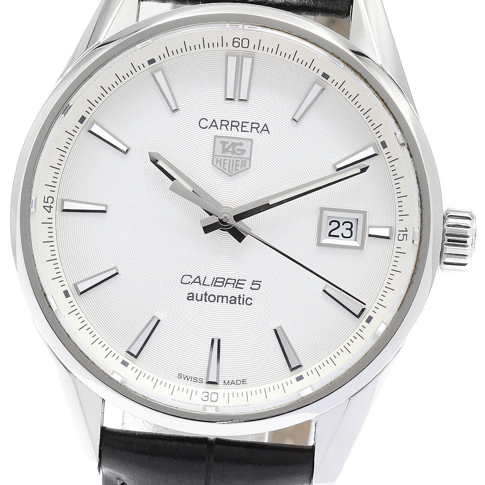 TAG HEUER Carrera Caliber 5 WAR211B.FC6181 Date Silver Dial Automatic Men's Watch_916309