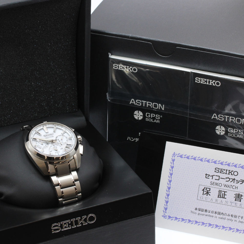SEIKO Astron SBXC063/5X53-0AV0 GPS day-date Solar Powered Radio Men's _916330