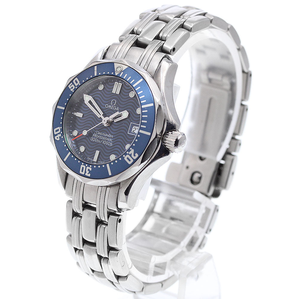 OMEGA Seamaster300 2583.80 Date Navy Dial Quartz Ladies Watch_916374