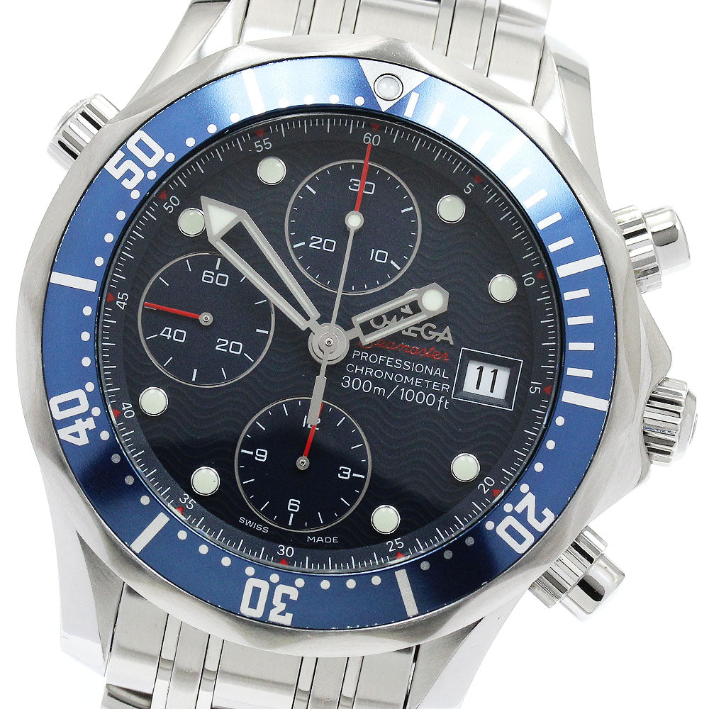 OMEGA Seamaster300 2225.80 Chronograph Navy Dial Automatic Men's Watch_916393