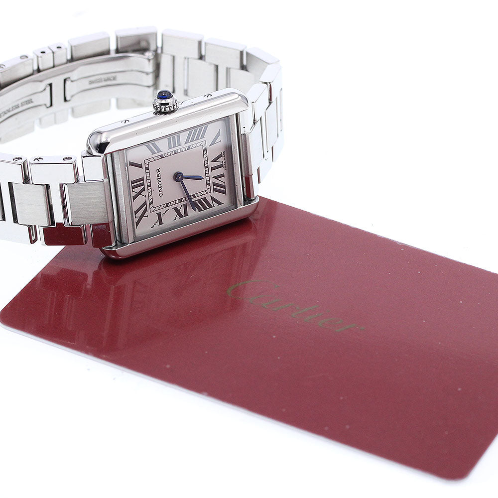 CARTIER Tank solo SM W5200013 Silver Dial Quartz Ladies Watch_916404