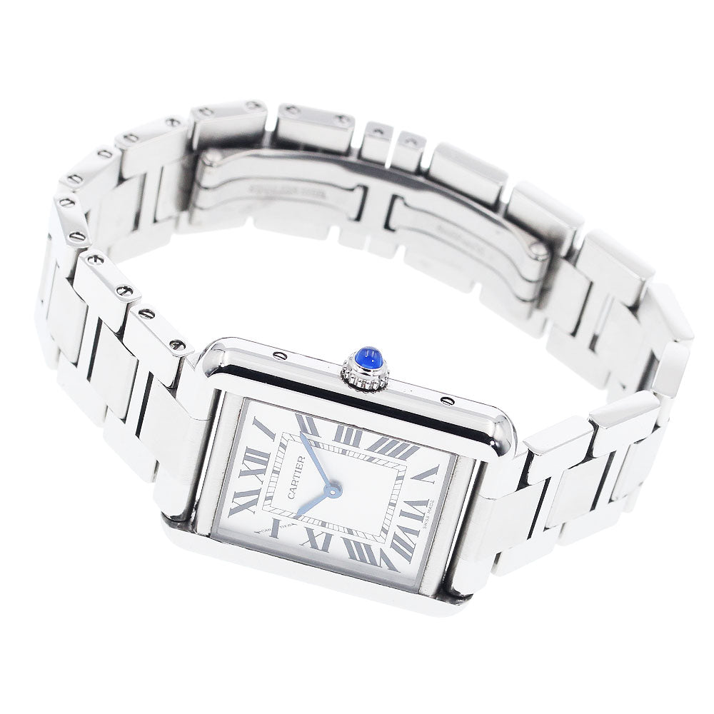 CARTIER Tank solo SM W5200013 Silver Dial Quartz Ladies Watch_916424