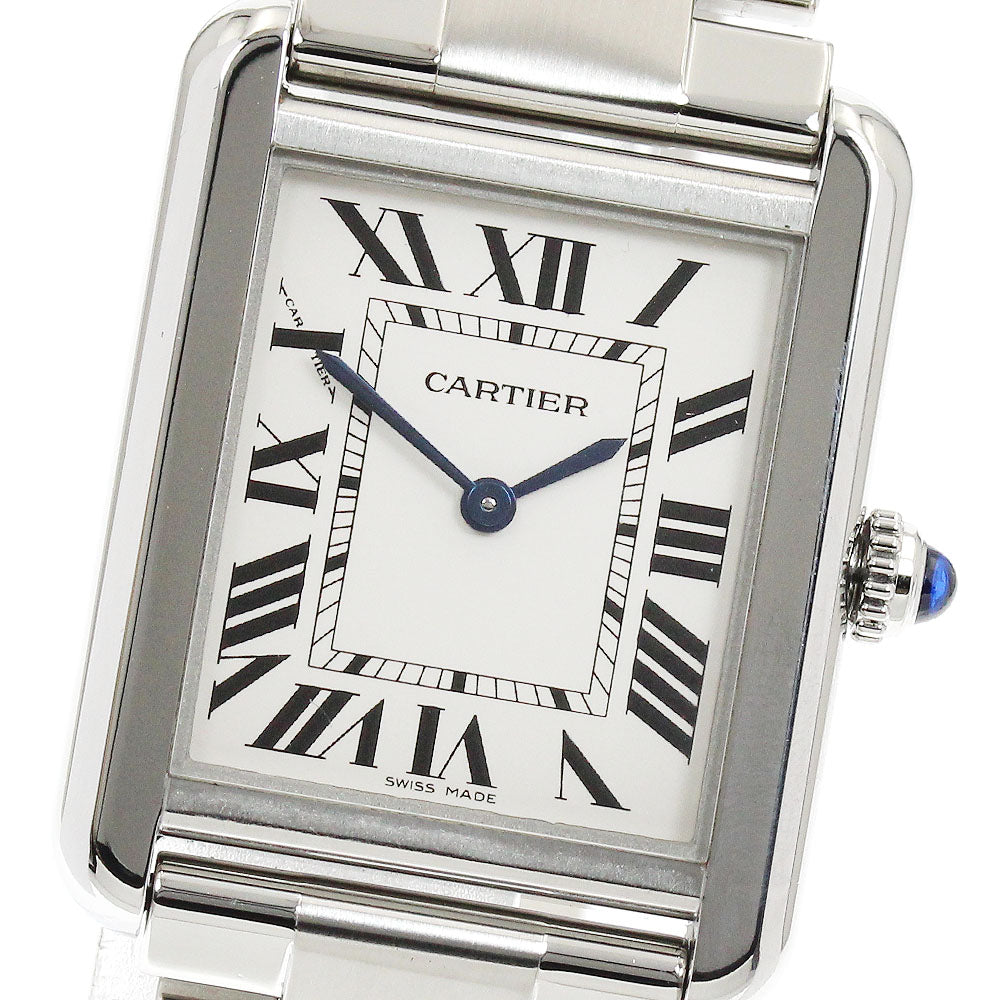 CARTIER Tank solo SM W5200013 Silver Dial Quartz Ladies Watch_916427