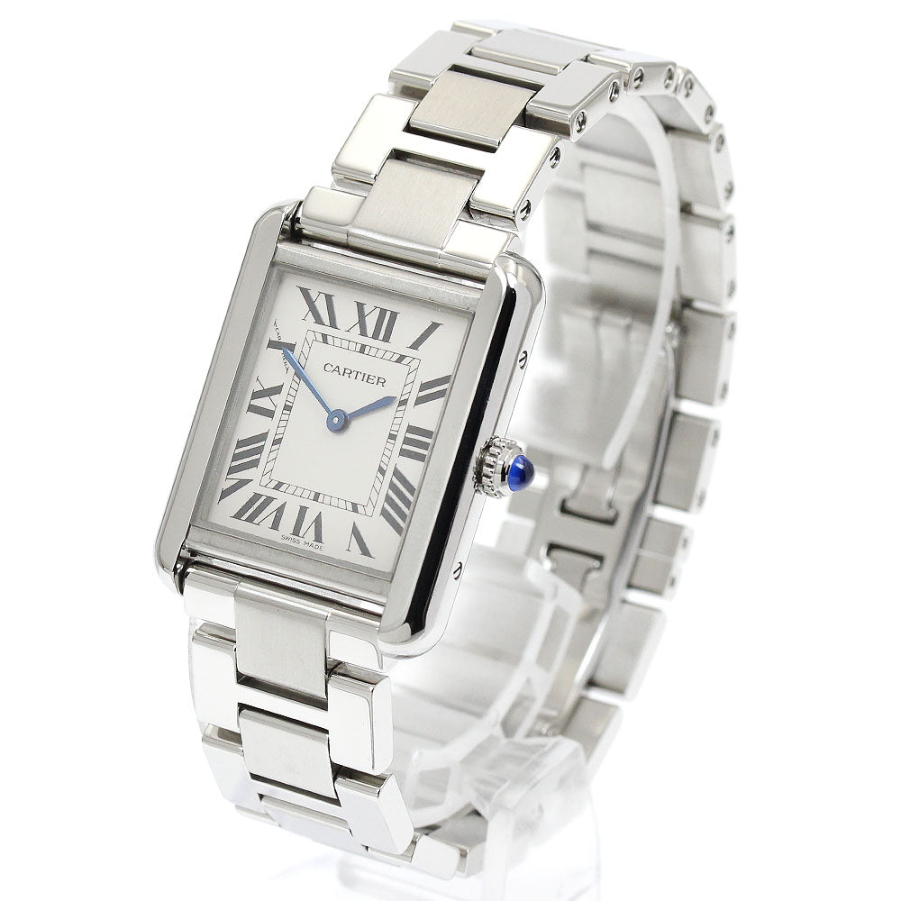 CARTIER Tank solo SM W5200013 Silver Dial Quartz Ladies Watch_916427