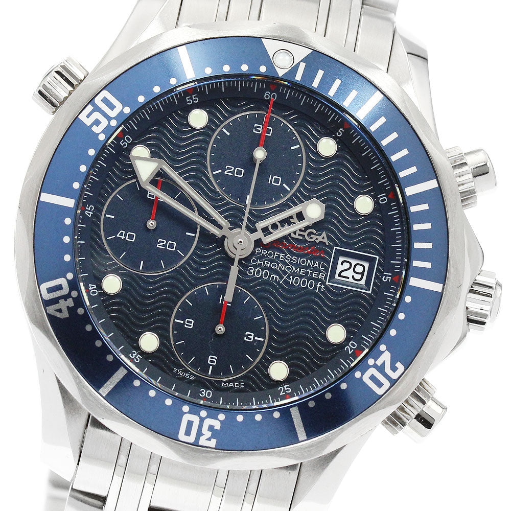 OMEGA Seamaster300 2225.80 Date Chronograph Navy Dial Automatic Men's_916480