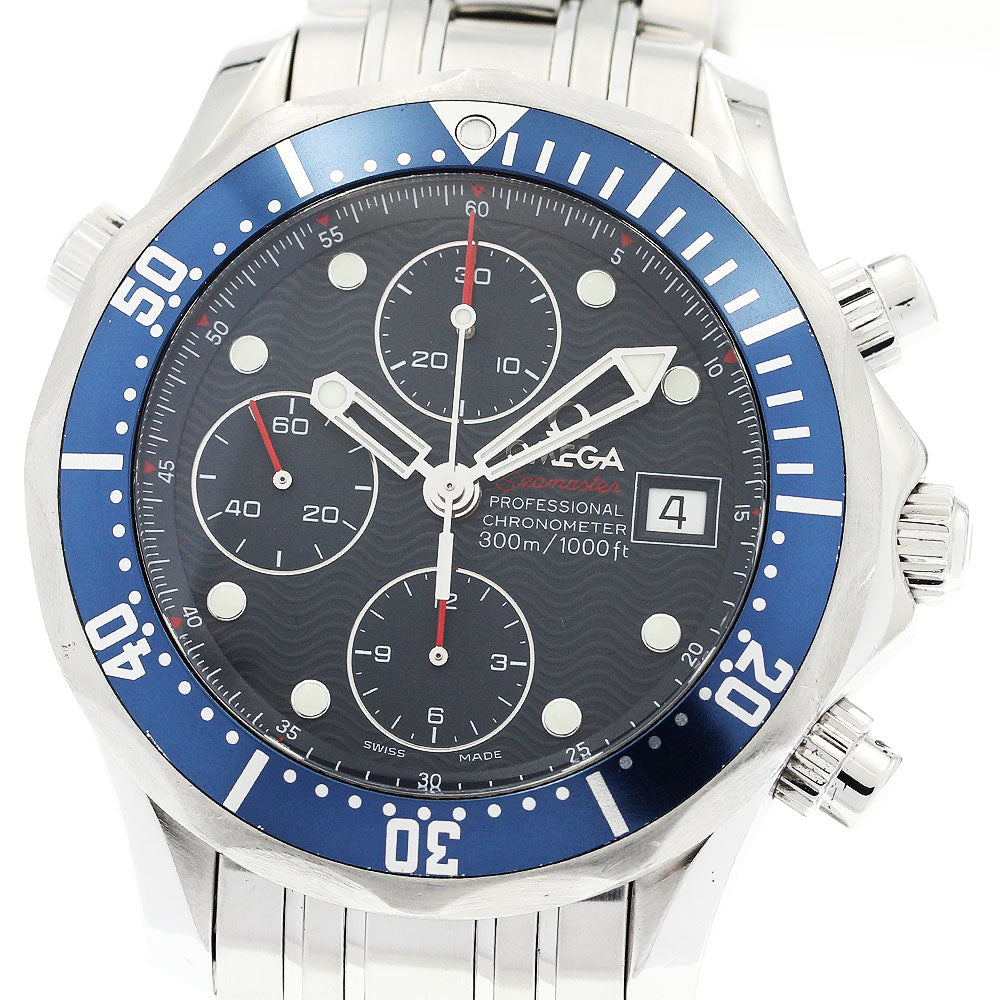 OMEGA Seamaster300 2225.80 Date Chronograph Navy Dial Automatic Men's_916481