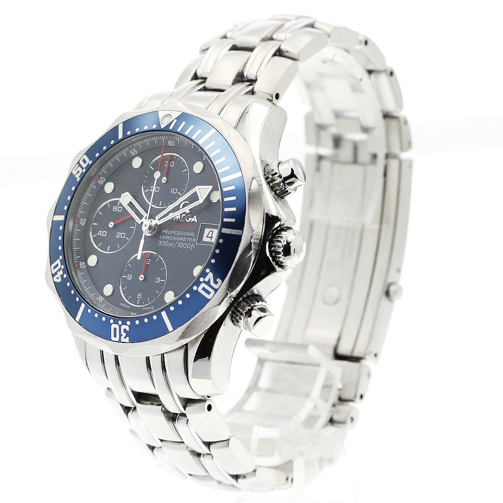 OMEGA Seamaster300 2225.80 Date Chronograph Navy Dial Automatic Men's_916481