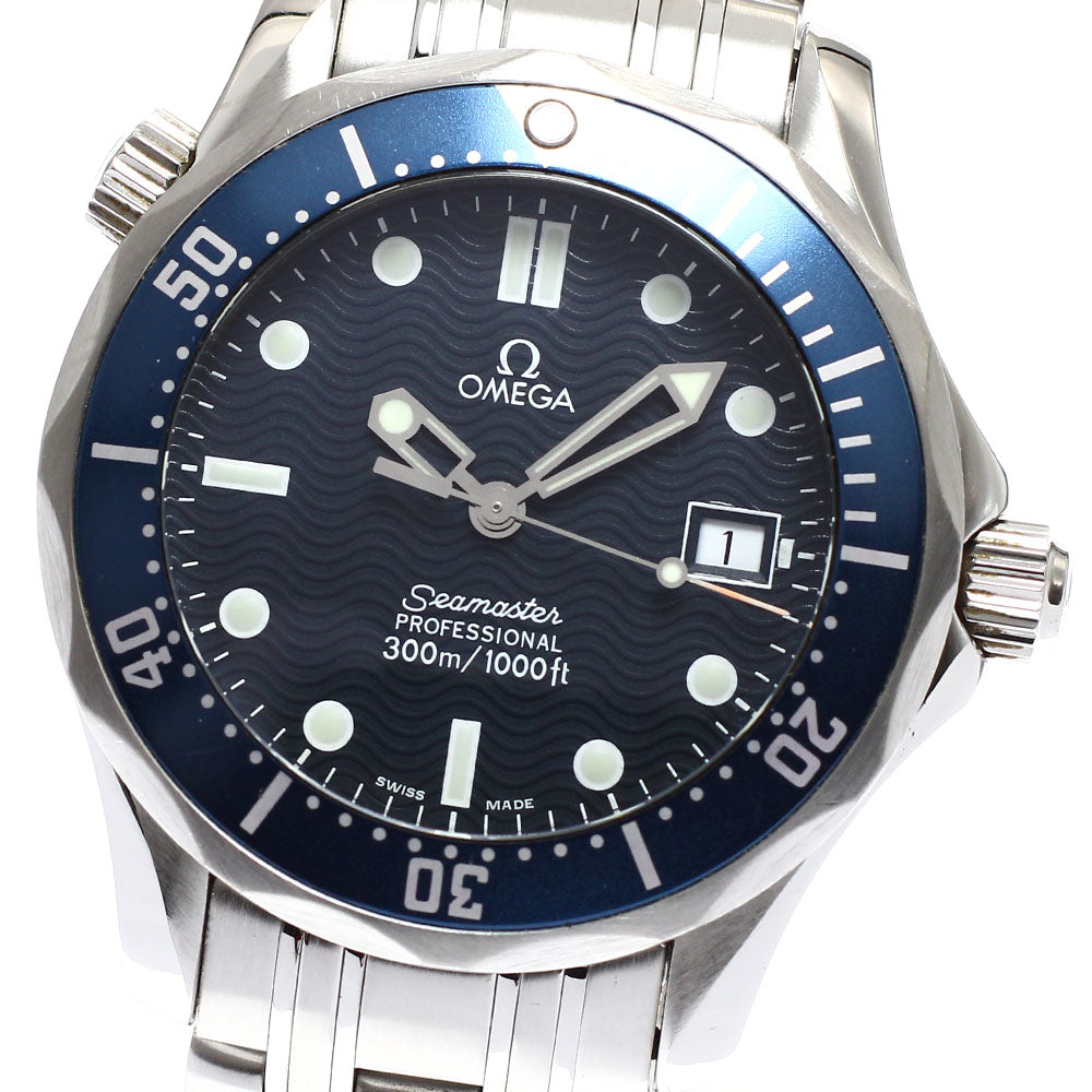 OMEGA Seamaster300 2561.80 Date Navy Dial Quartz Boy's Watch_916540