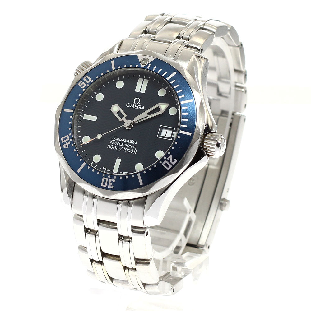 OMEGA Seamaster300 2561.80 Date Navy Dial Quartz Boy's Watch_916540
