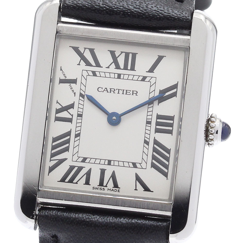 CARTIER Tank solo SM W5200005 Silver Dial Quartz Ladies Watch_916551