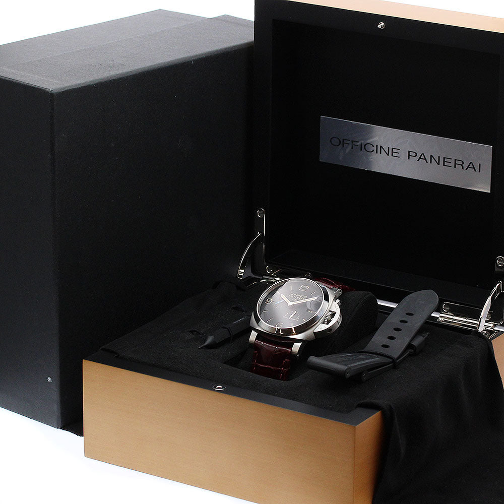 PANERAI Luminor 1950 3 Days PAM01321 GMT date black Dial Automatic Men's Watch_916553