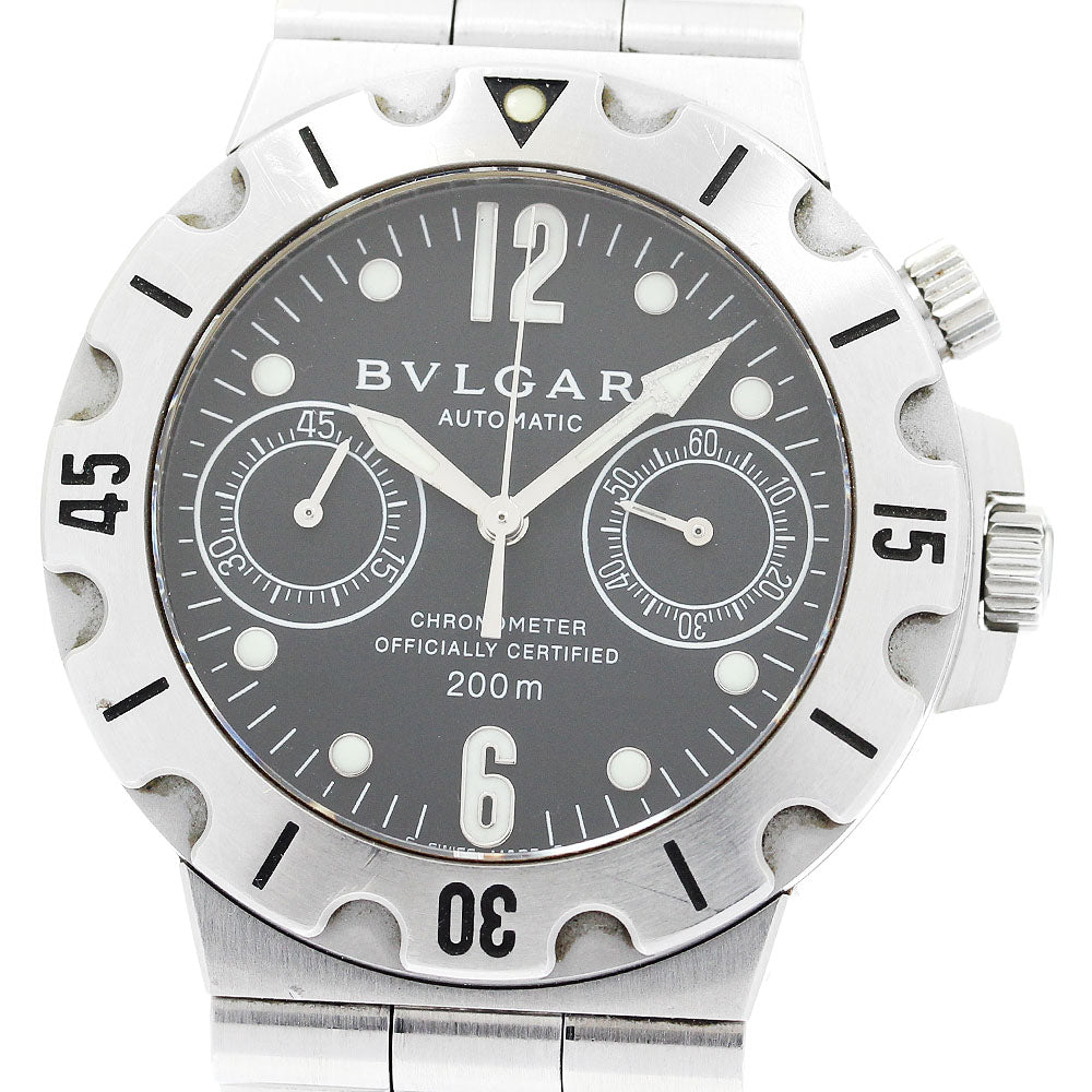 BVLGARI Diagono Scuba SCB38S Chronograph black Dial Automatic Men's Watch_916562