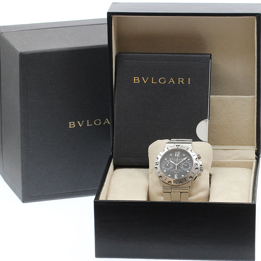 BVLGARI Diagono Scuba SCB38S Chronograph black Dial Automatic Men's Watch_916562