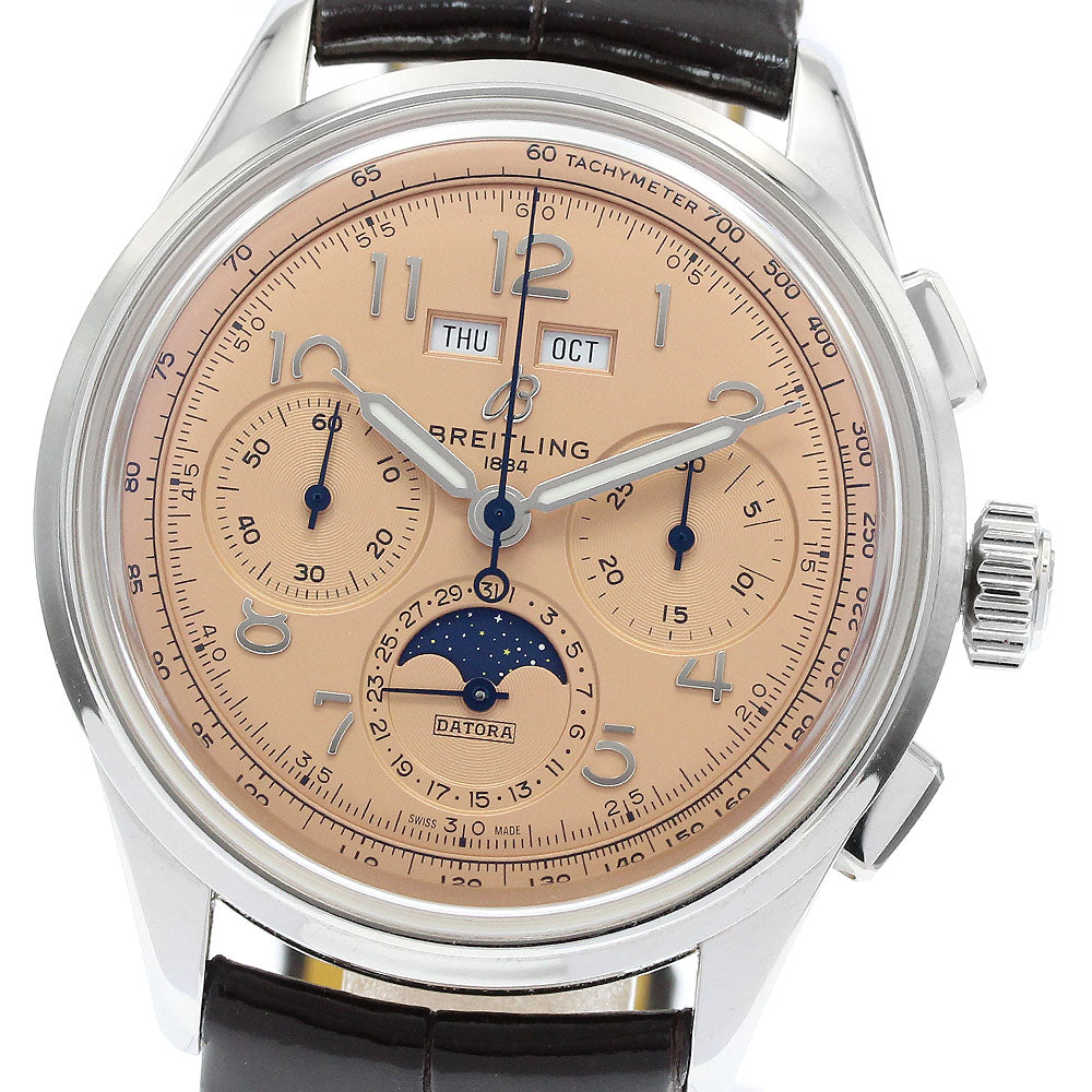 BREITLING Premier B25 Datra 42 AB2510 Triple calendar chronograph bronze Dial Automatic Men's Watch_916563