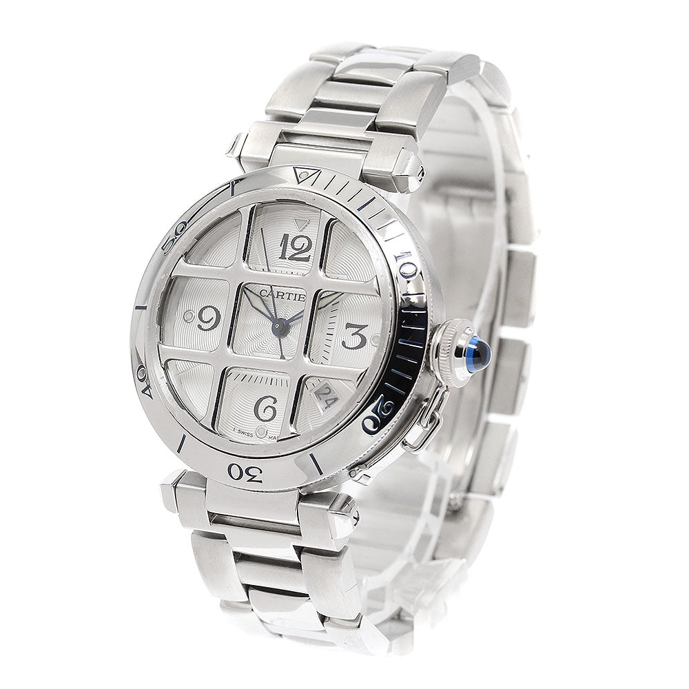 CARTIER pasha grid 38mm W31040H3 Date Silver Dial Automatic Men's Watch_916576
