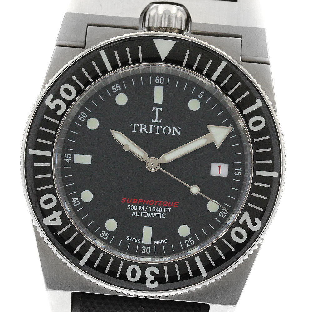 TRITON SUBPHOTIQUE CLASSIC TA-BSCAGOM Sports Black Automatic Men's Watch_916587