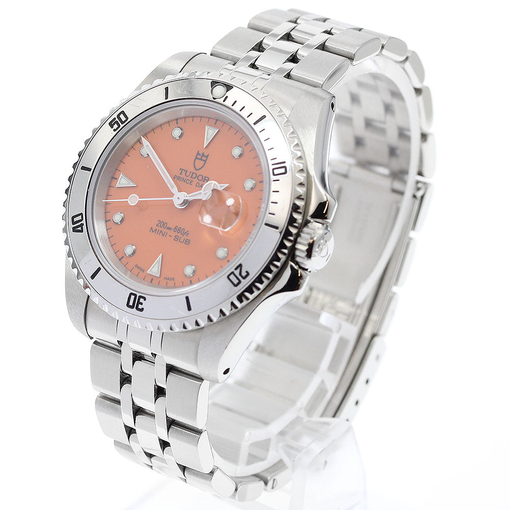 TUDOR Prince Date Mini Sub 73190 Orange Dial Automatic Boy's Watch_916606