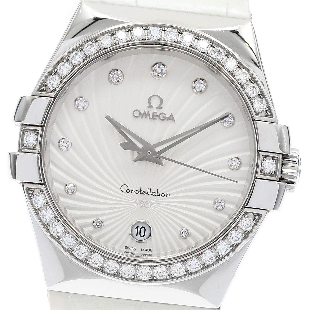 OMEGA Constellation 123.18.35.60.52.001 11P diamond diamond bezel Silver Dial Quartz Ladies Watch_916641