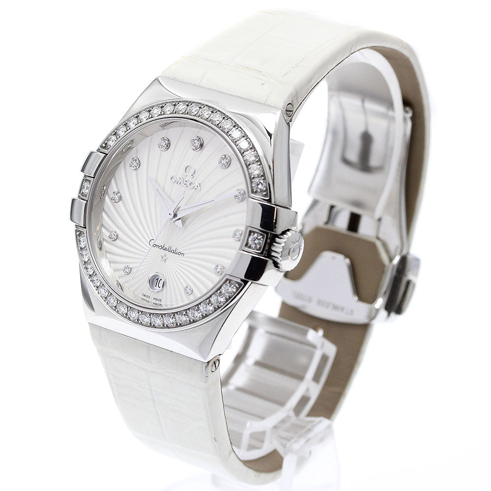 OMEGA Constellation 123.18.35.60.52.001 11P diamond diamond bezel Silver Dial Quartz Ladies Watch_916641