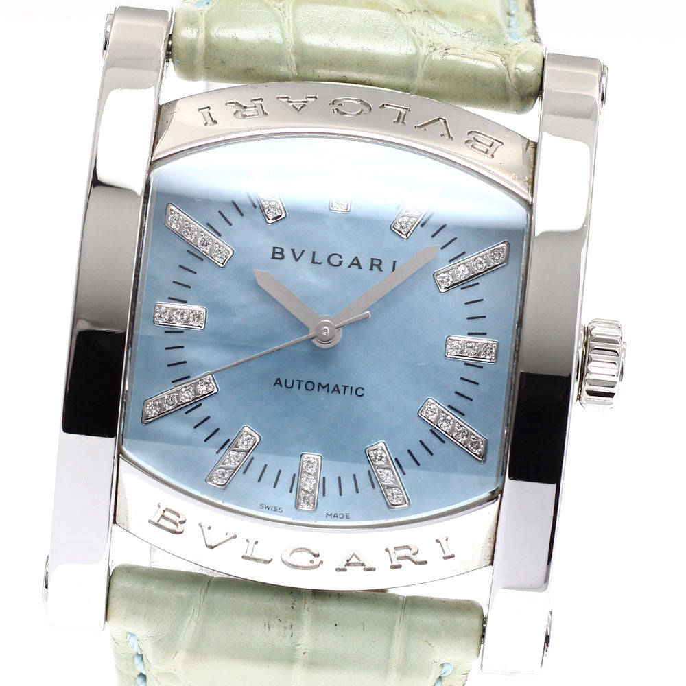 BVLGARI Assioma AA44S Diamond Blue shell Dial Automatic Men's Watch_916656