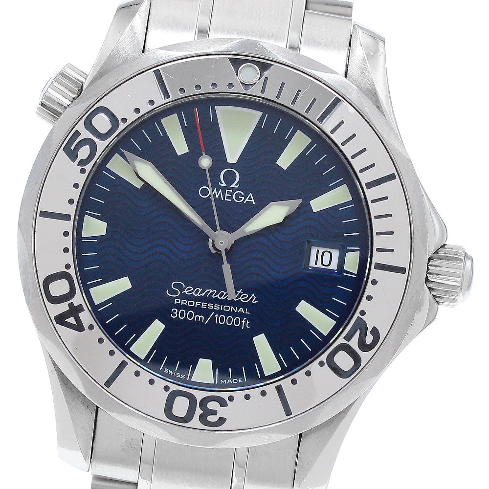 OMEGA Seamaster300 2263.80 Date Blue Dial Quartz Boy's Watch_916660