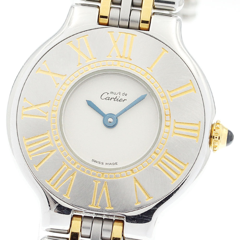 CARTIER Must21 W10051F4 Silver Dial Quartz Ladies Watch_916668