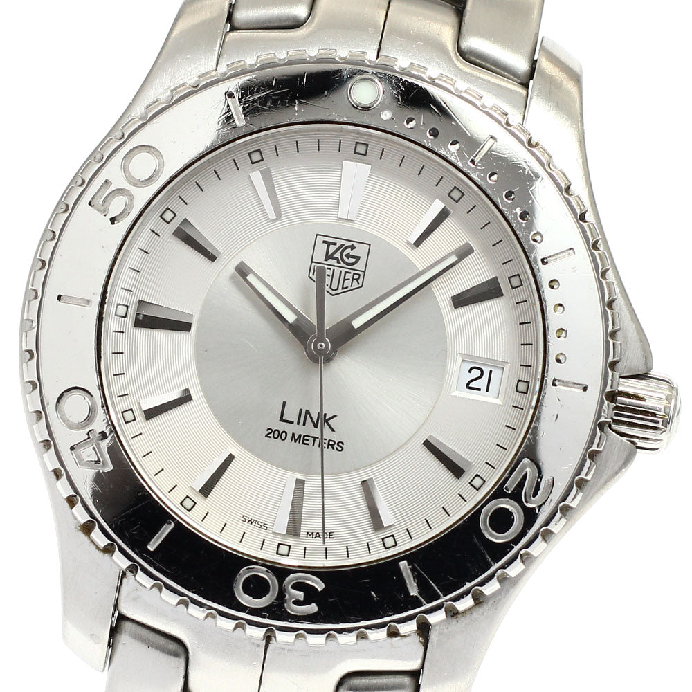 TAG HEUER Link WJ1111 Date Silver Dial Quartz Men's Watch_916674