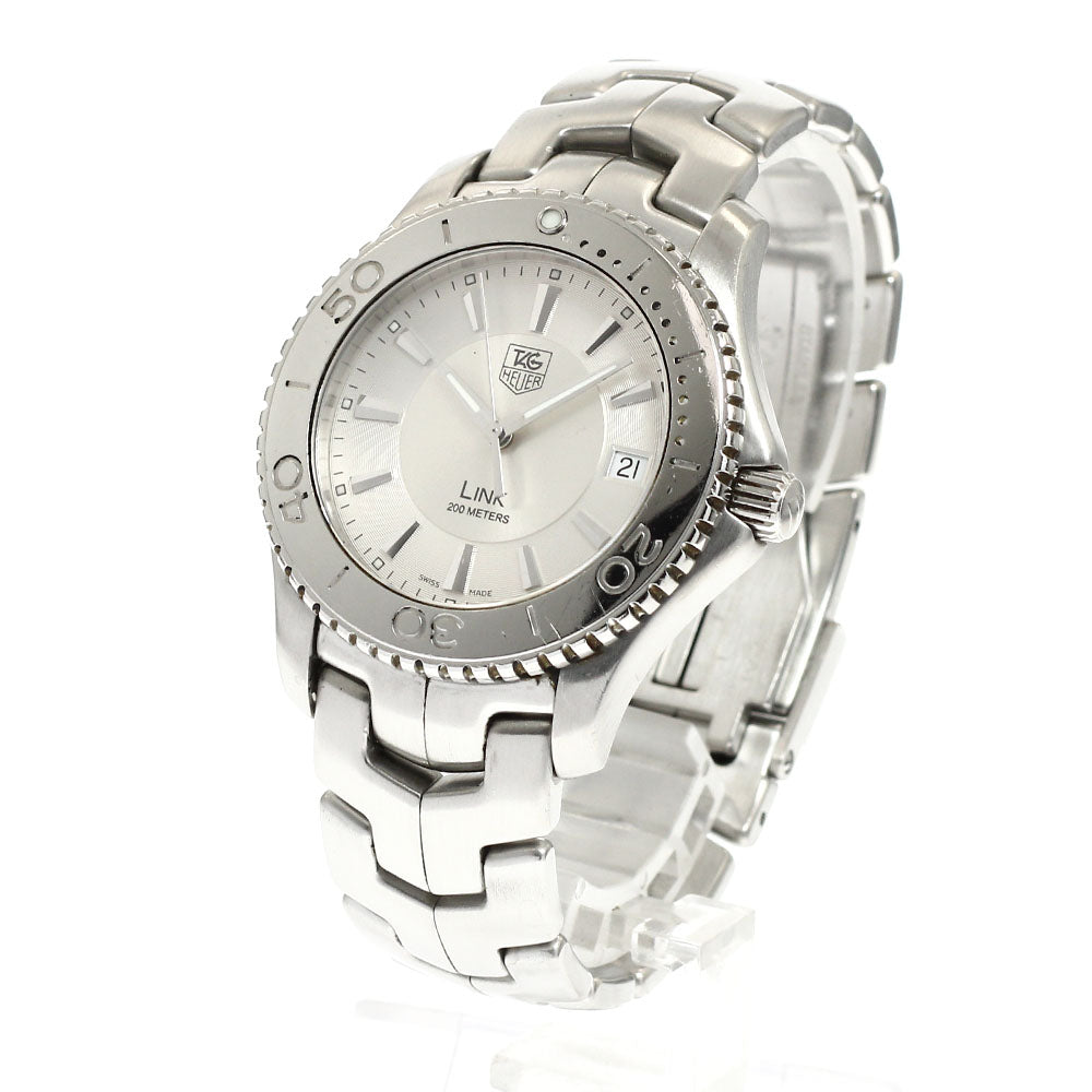 TAG HEUER Link WJ1111 Date Silver Dial Quartz Men's Watch_916674