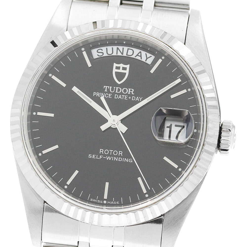 TUDOR Prince Date Day 76214 WG bezel black Dial Automatic Men's Watch_916684