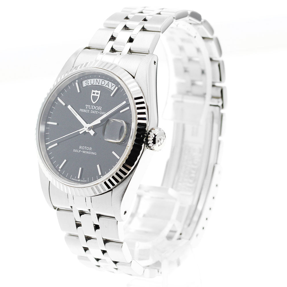 TUDOR Prince Date Day 76214 WG bezel black Dial Automatic Men's Watch_916684