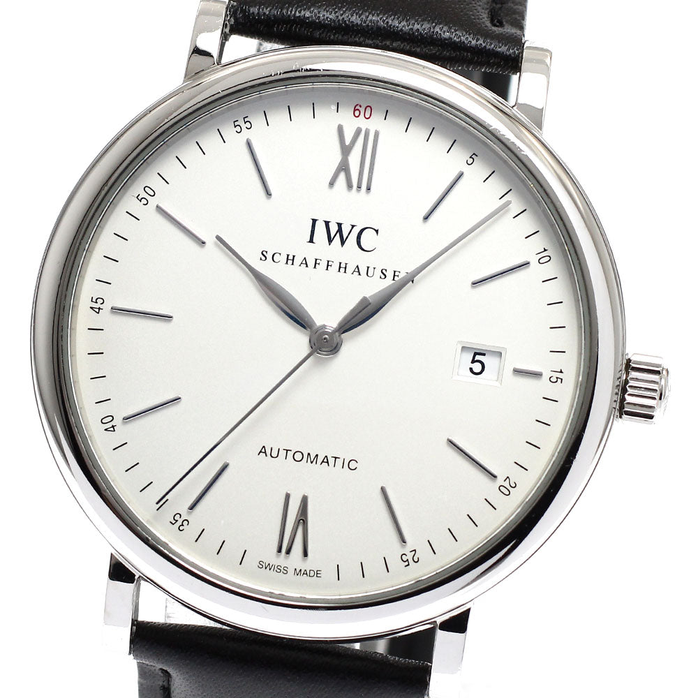 IWC SCHAFFHAUSEN Portofino IW356501 Date Silver Dial Auto Men's Watch_916685
